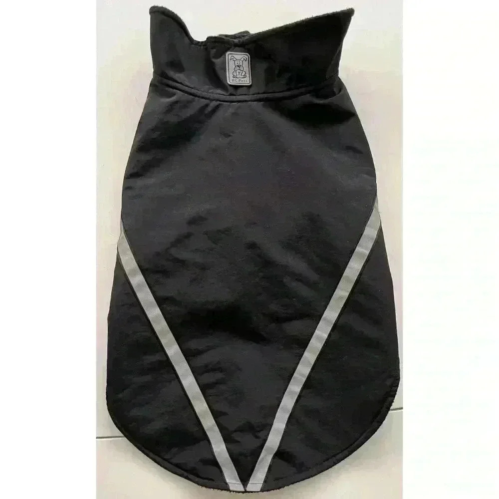 Black and Grey RC Pets Dog Coat  Lined with Fleece Size Small